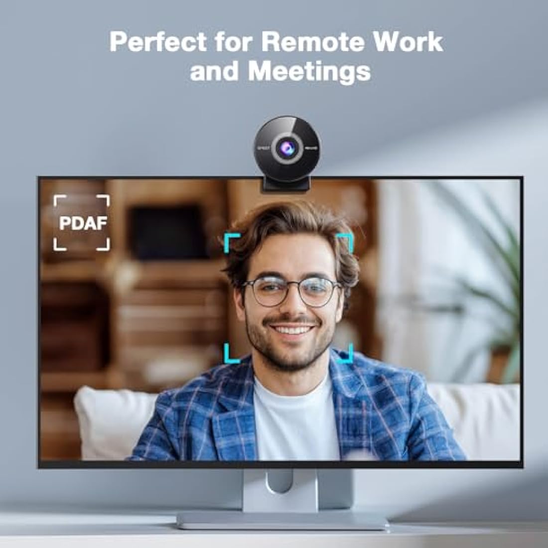 EMEET C950 4K Webcam for PC - 8 Megapixels UHD, PDAF Autofocus, Noise-Canceling Mic, 70° FOV, 1080P@60FPS, Privacy Cover, USB 2.0 Plug&Play, Ideal PC Camera 4K for Zoom/Teams/Google Meet