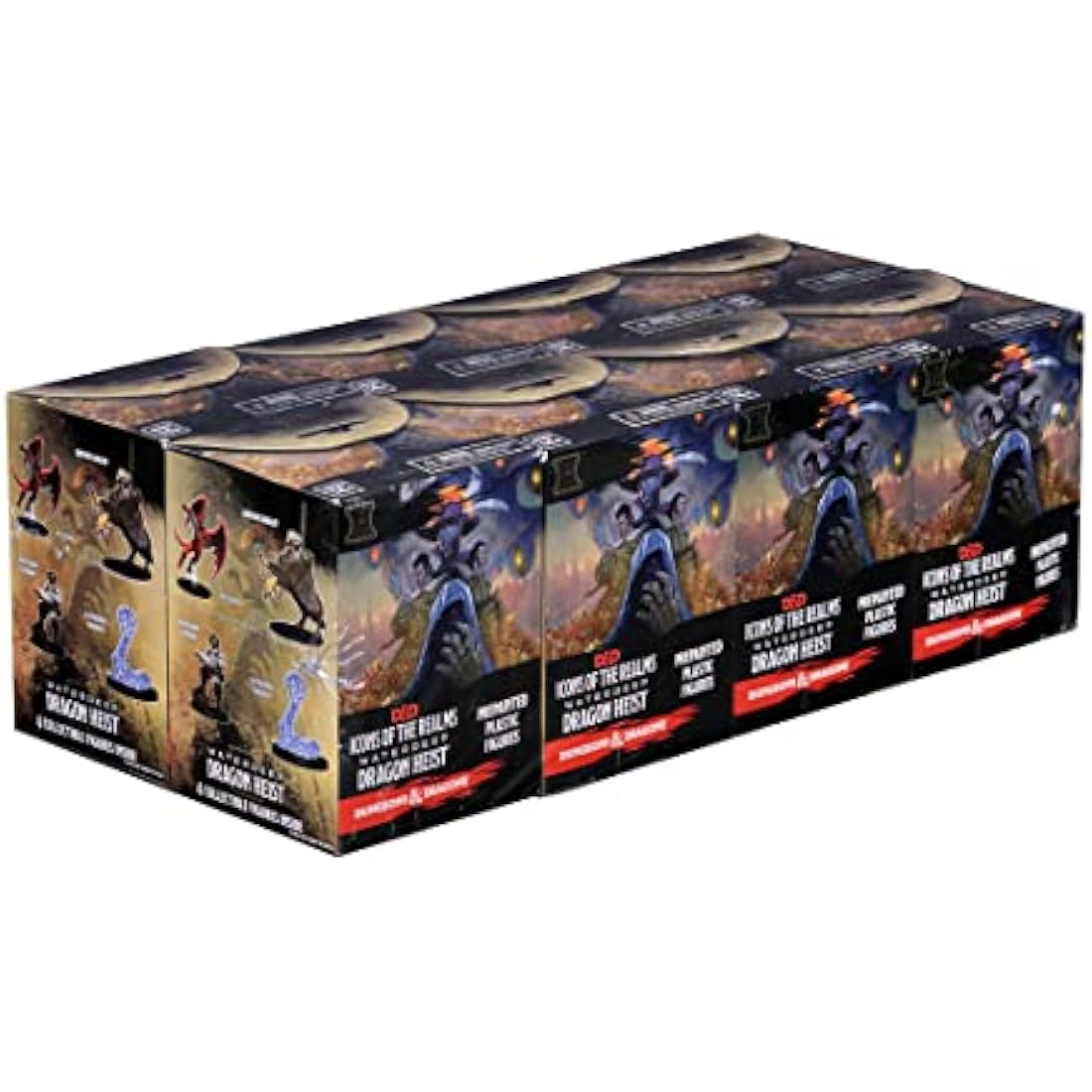 WizKids Dungeons and Dragons Icons of the Realms - Waterdeep Dragon Heist (8 Ct. Standard), Booster Brick, DnD Miniatures