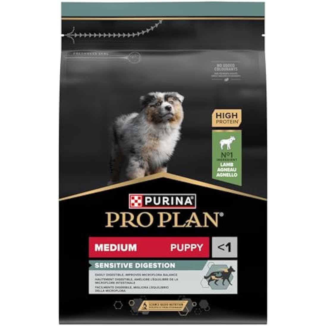 PRO PLAN Sensitive Digestion Medium Puppy Dry Dog Food Lamb 3kg, For Neutered Dogs