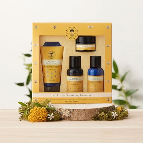 Neal's Yard Remedies | Bee Lovely Nourishing Collection | Set of Hand Cream, Shower Gel, Body Lotion & All Over Balm | Gifts for Women | Pack of 4