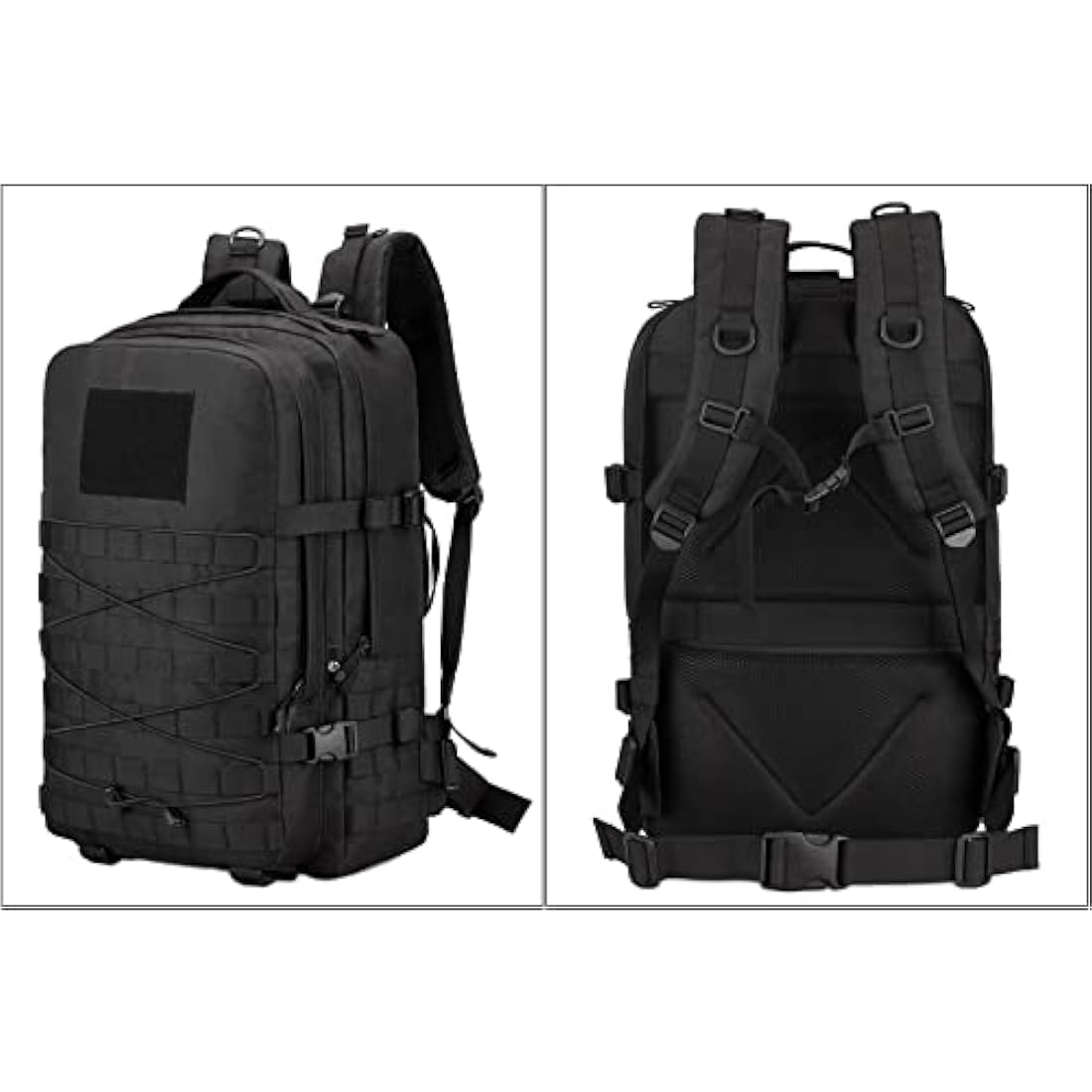 WTiger Tactical Backpack, 45L Hiking Backpack Molle Military Assault Pack 17 inch Laptop Rucksacks Travel Daypack for Outdoor Camping Fishing Trekking Hunting