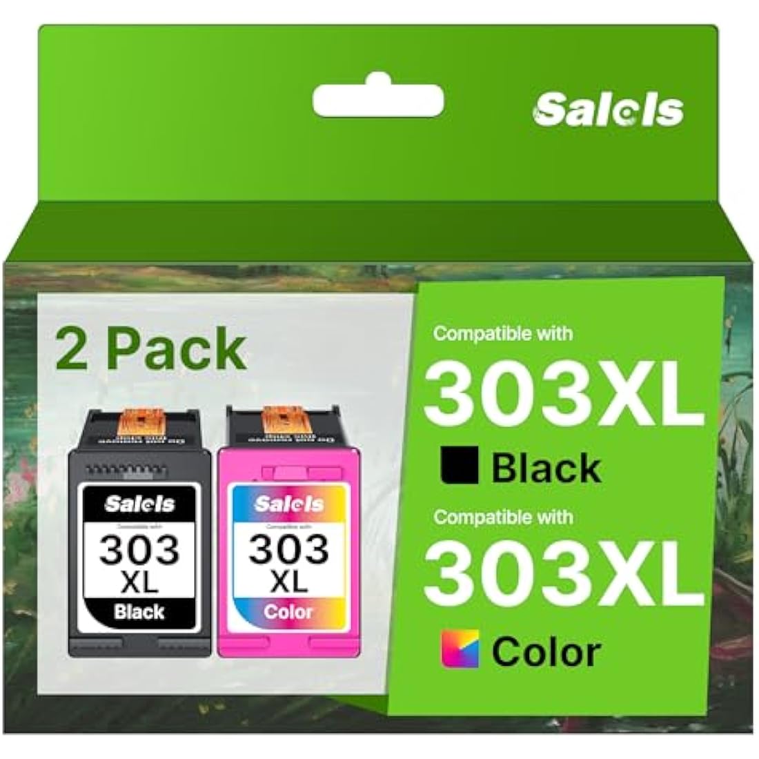 Salols 303XL Ink Cartridges Replacement for HP 303 Ink Cartridges Combo Pack for HP303XL Black and Colour for HP303 303 XL for HP Envy Photo 6230 7234 6234 6220 7830 7130