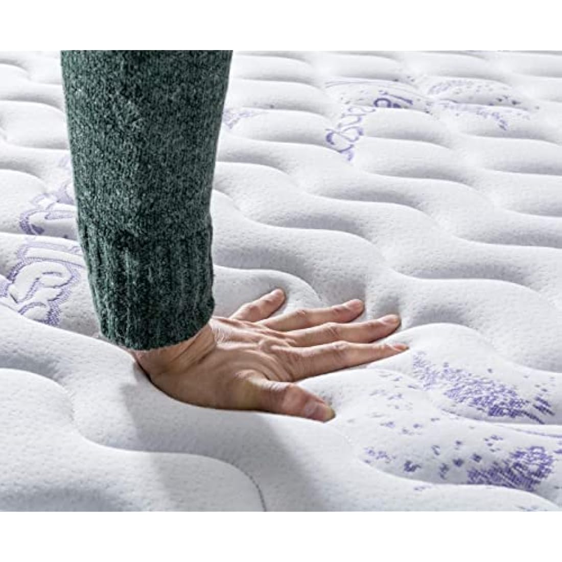 Vesgantti Single Mattress, 10 Inch Hybrid Single Size with Breathable Memory Foam and Individual Pocket Spring-Medium Firm, 3FT Mattress, 90x190x25cm