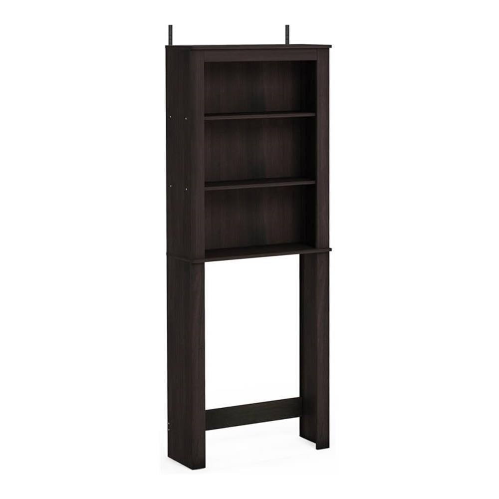 Furinno Indo Open Bath Cabinet, Espresso