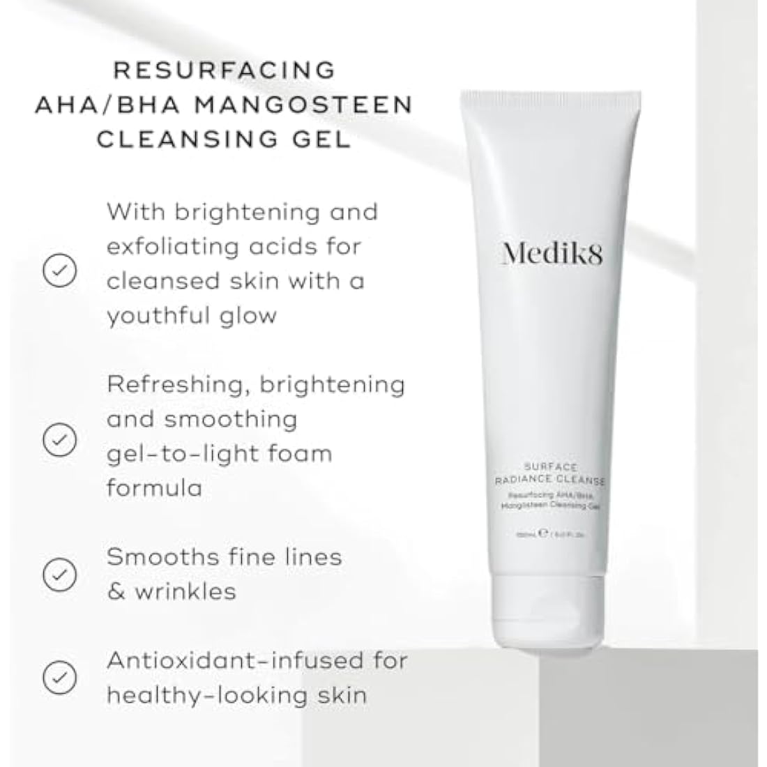 Medik8 Surface Radiance Cleanse Resurfacing AHA/BHA Mangosteen Cleansing Gel 150ml