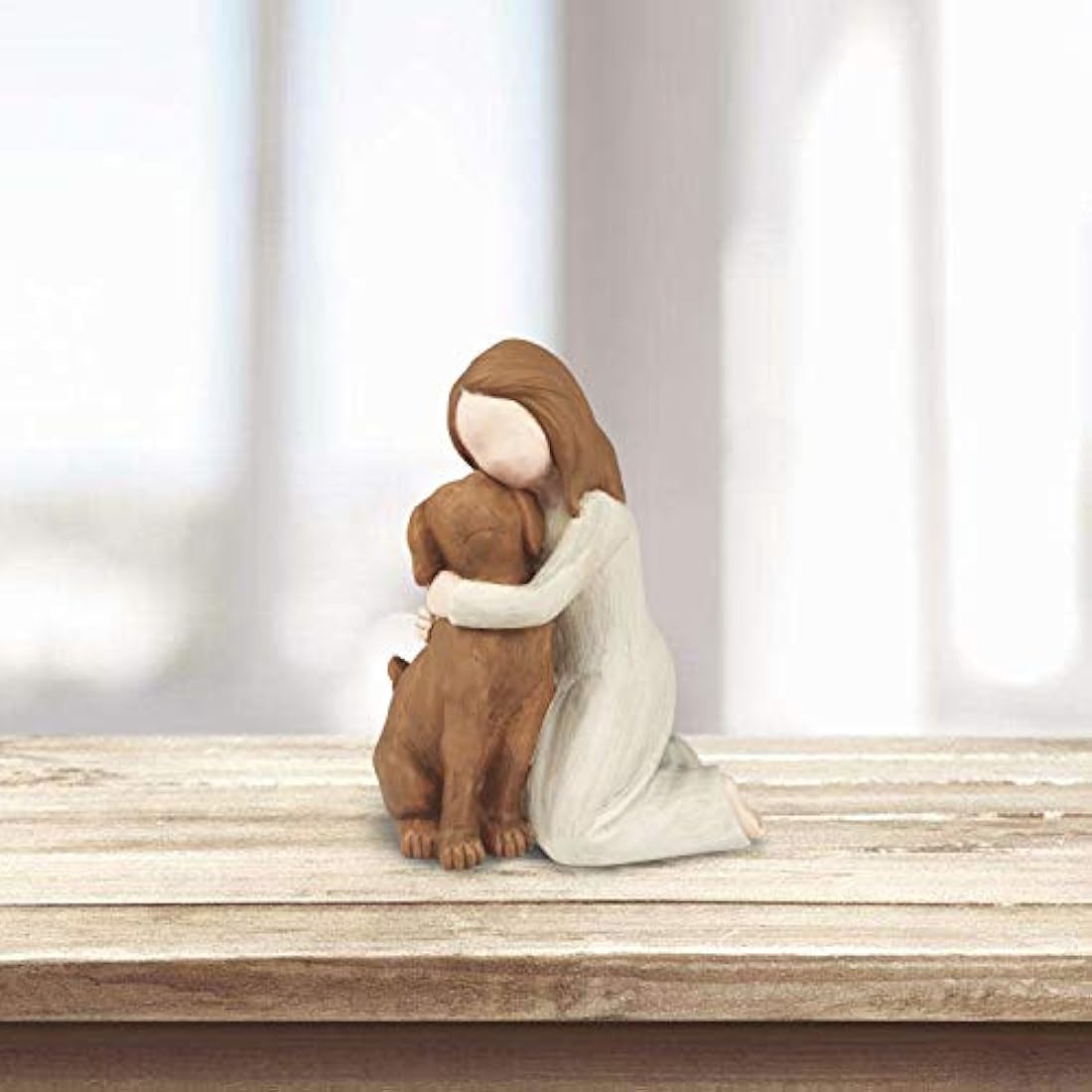 Angel Dog Figurines, Friendship Memorials - Sculpted Hand-Painted Figures for Dog Lovers - Multicolor