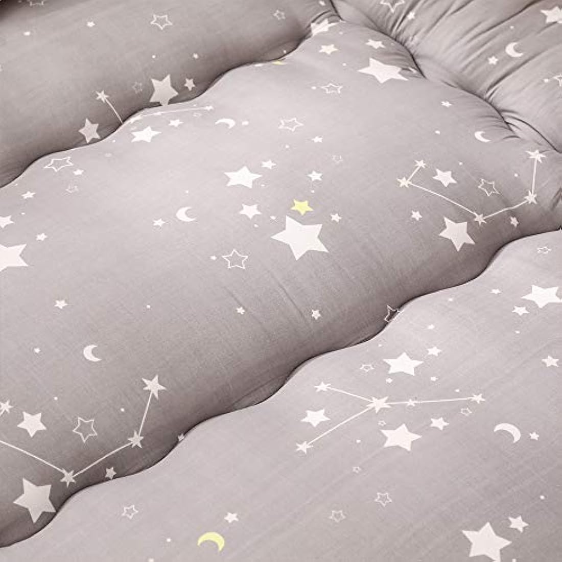 MAXYOYO Japanese Floor Mattress Futon Mattress, Thicken Tatami Mat Sleeping Pad Foldable Roll Up Mattress Dormitory Mattress Pad Floor Lounger Pillow Bed (Constellation, Single)