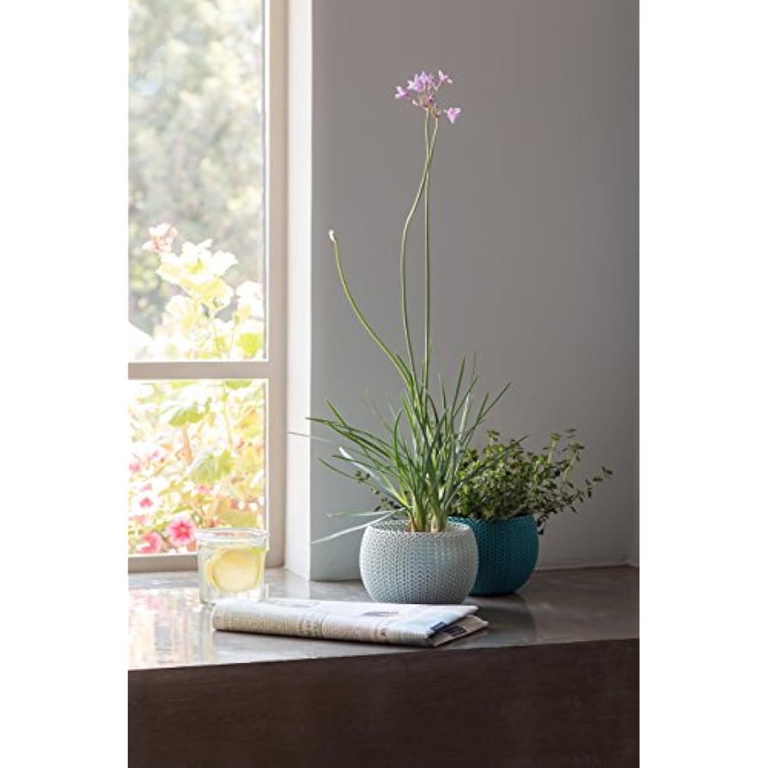 Keter Knit Cozies Indoor/Outdoor Garden Plant Pots Planters - Multi-Colour, Set of 3