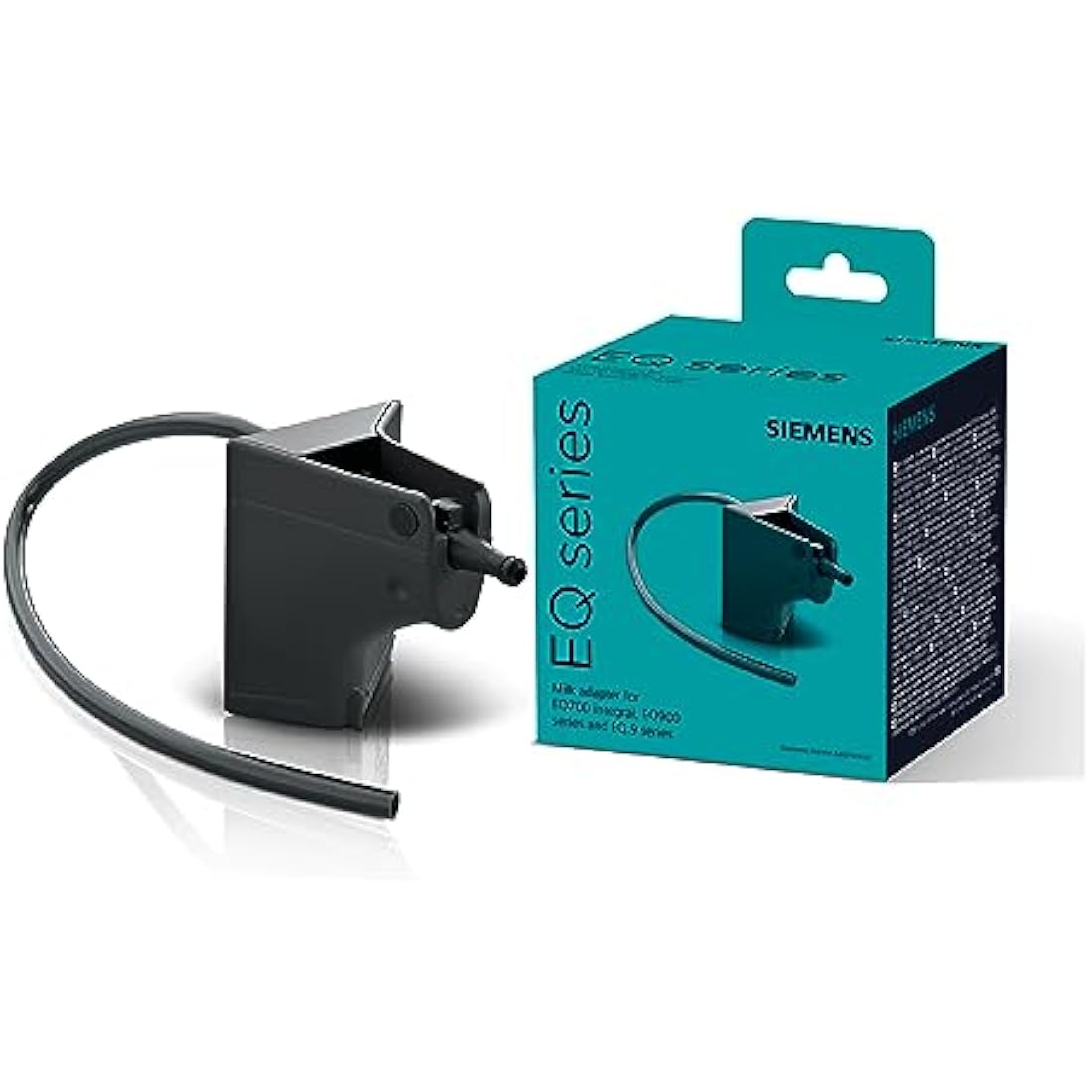 SIEMENS TZ70001 Milk Container Adapter for External Milk Containers, Specially Designed EQ.700 Fully Automatic Coffee Machines, Original Accessories, Dishwasher Safe, Black