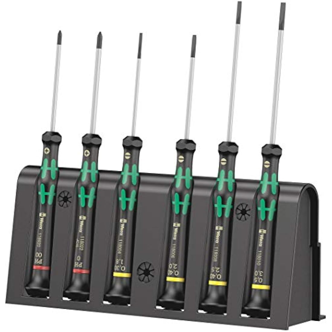 Wera 2035/6 A Kraftform Micro Screwdriver Set, for electronic applications, PH/SL, 6 Piece, 05118150001