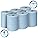 Scott Essential Slimroll Rolled Hand Towels 6696 - Blue Paper Towels - 6 x 190m Paper Towel Rolls (1,140m total)