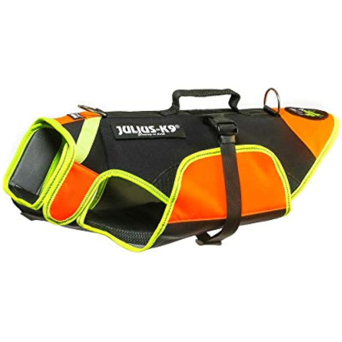 JULIUS-K9 IDC Multifunctional 3in1 Dog Vest, Size: M, Black and UV Orange