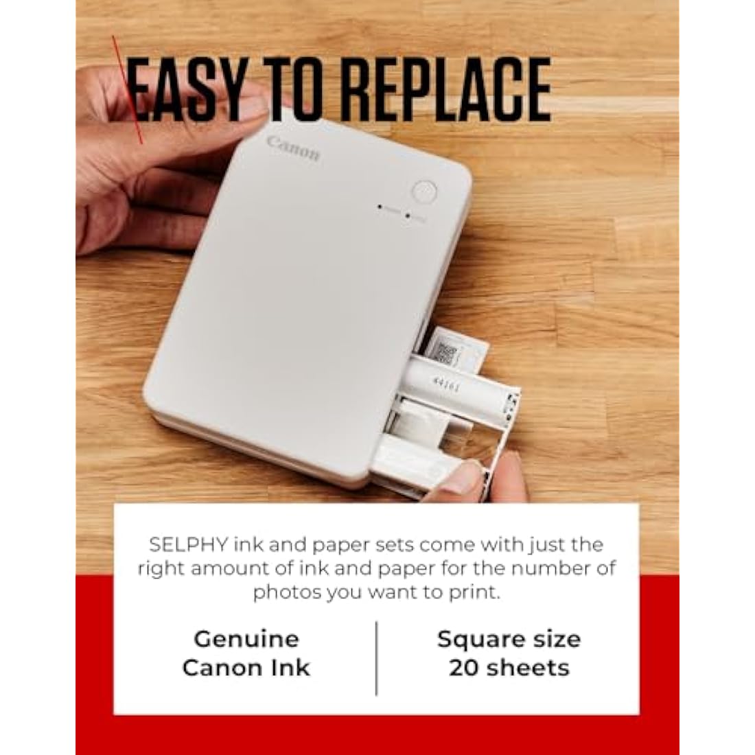 Canon SELPHY XS-20L Ink + Paper Multipack - Genuine Printer Ink Cartridges 1 Pack (1 x Cartridge) & 20 Sheets (72 x 85mm)
