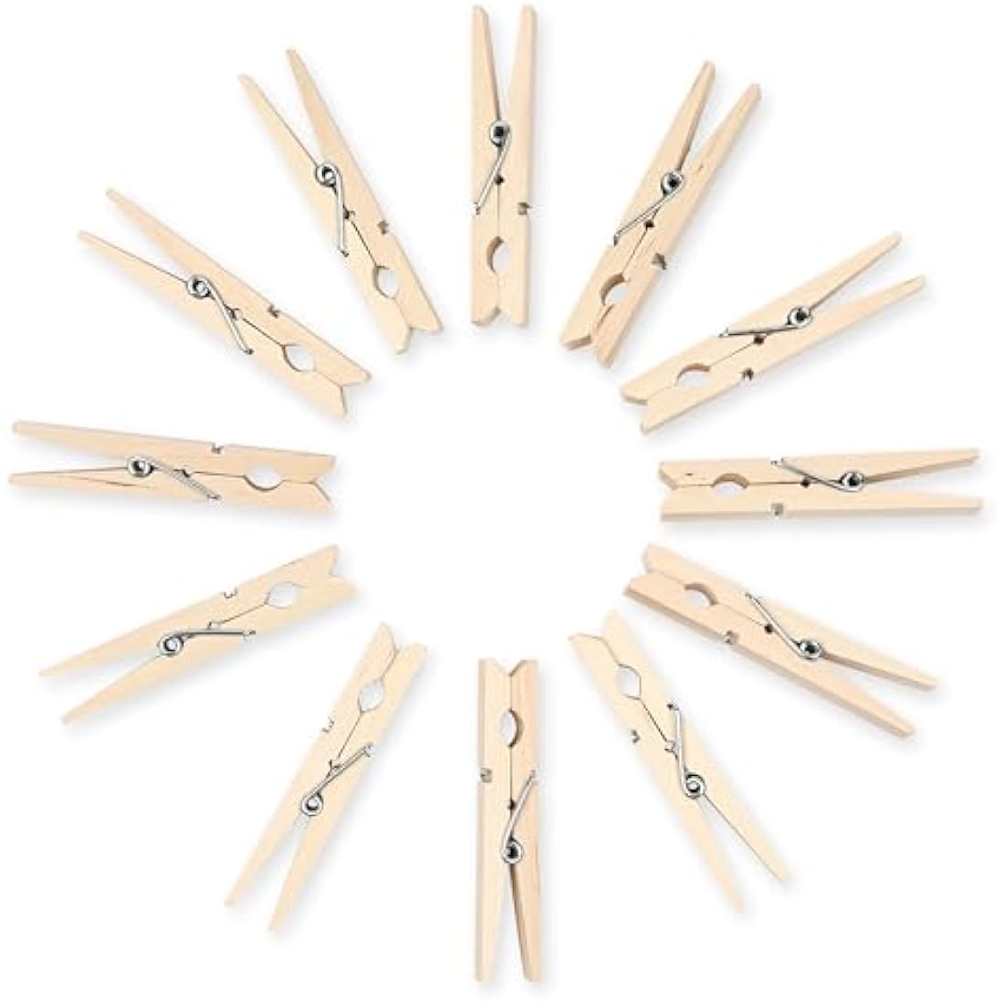 Vaily Wooden Clothes pegs - Strong Pegs with firm grip for laundry, washing line, handicrafts and decoration- Indoor and Outdoor Use - 120 pieces