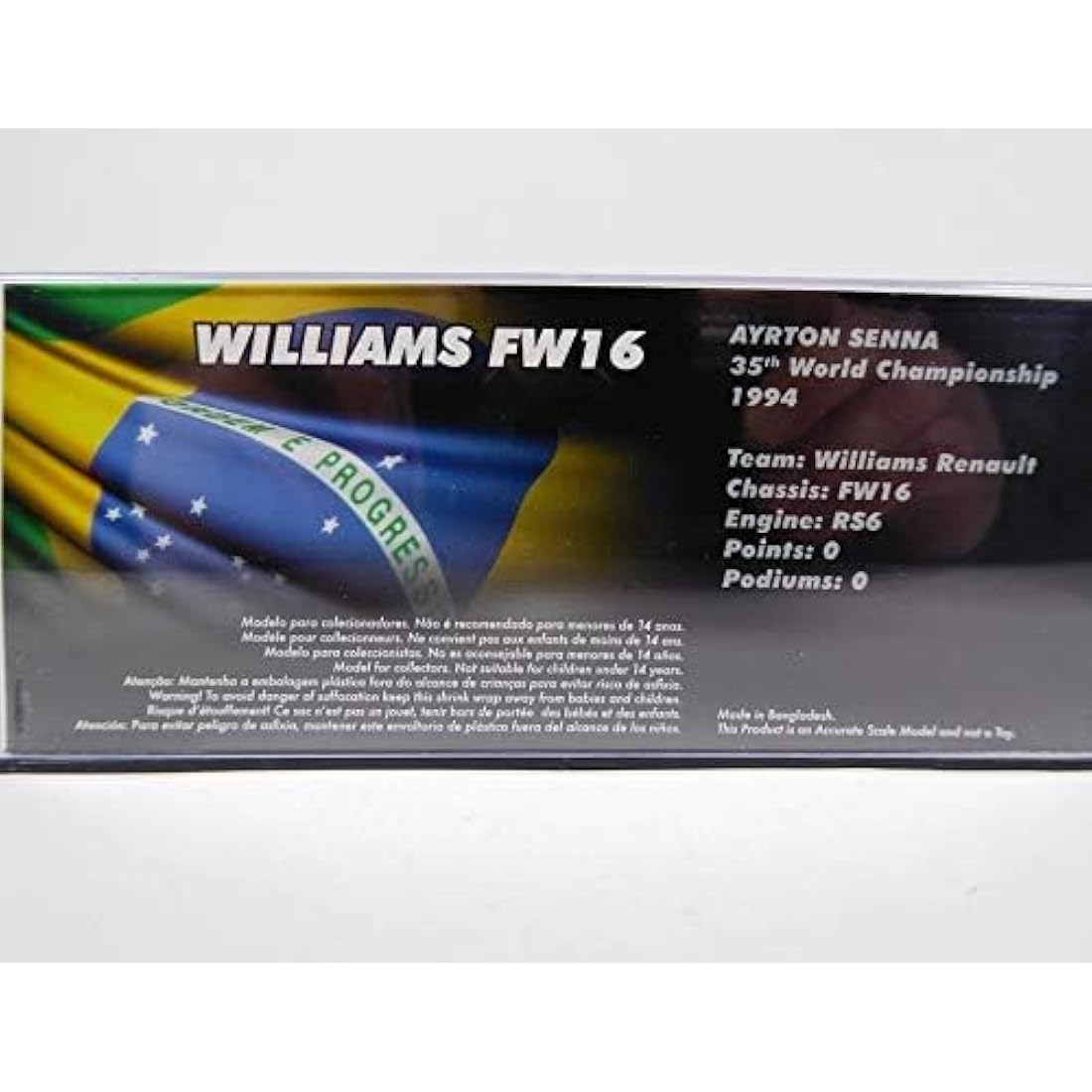 OPO 10 - Ayrton Senna Williams Renault FW16# 2 - Brasilien GP Formule 1-1994 1:43 Altaya (715)
