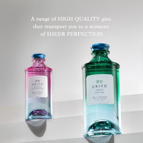 UKIYO Blossom | Japanese | Craft | Gin | Floral | Cherry Blossom, Yuzu and Sakura | Distilled with 5 native Japanese botanicals | 40% ABV | 70 cl