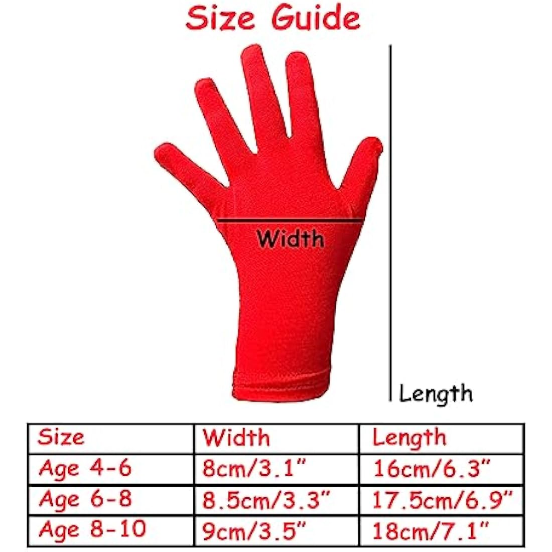 Bamboo Gloves for Eczema, Kids Age 6-8, Dry Hands, Moisturising Gloves for Children Overnight, 3 Pairs