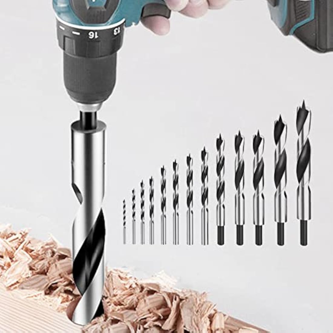 NORTOOLS Brad Point Wood Drill Bit Set 25 PCS HCS Wooden Drills for Woodworking DIY Lover Carpenter