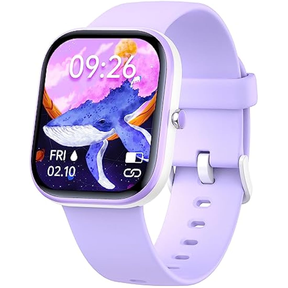 Slothcloud Kids Smart Watch for Boys Girls,IP68 Waterproof Fitness Activity Tracker Watch,Heart Rate Sleep Monitor,8 Sport Modes,Pedometers,Calories Counter,Alarm Clock,Kids Gifts Teens 5+ (Pruple)