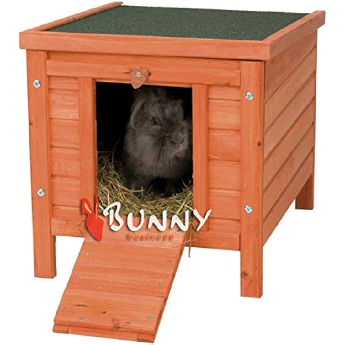 Bunny Business Cat/Puppy/Rabbit/Guinea Pig Wooden Hide House, 51 x 44 x 42cm, Natural