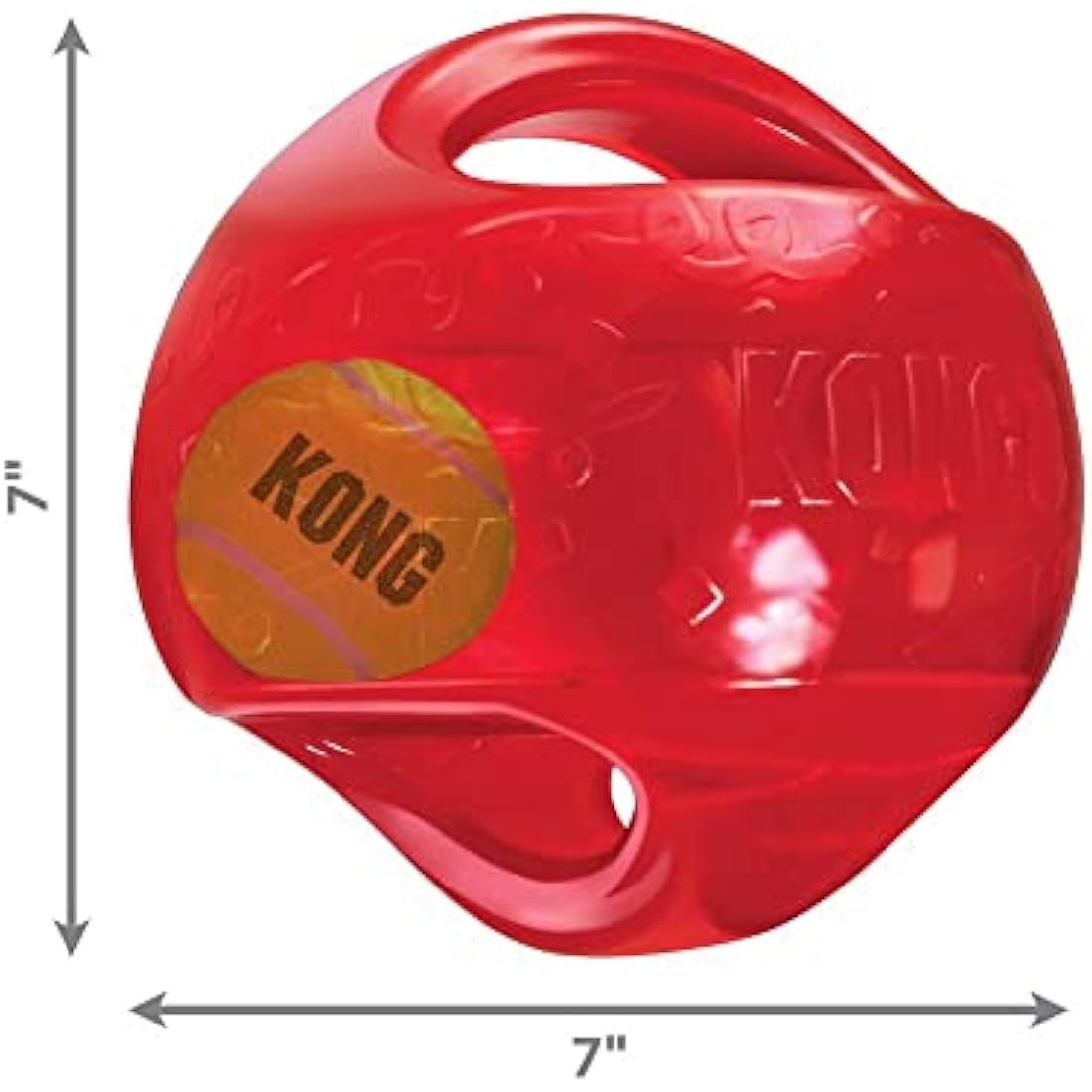 KONG - Jumbler Ball - Interactive Fetch Dog Toy with Tennis Ball (Assorted Colours) - For Large/Extra Large Dogs