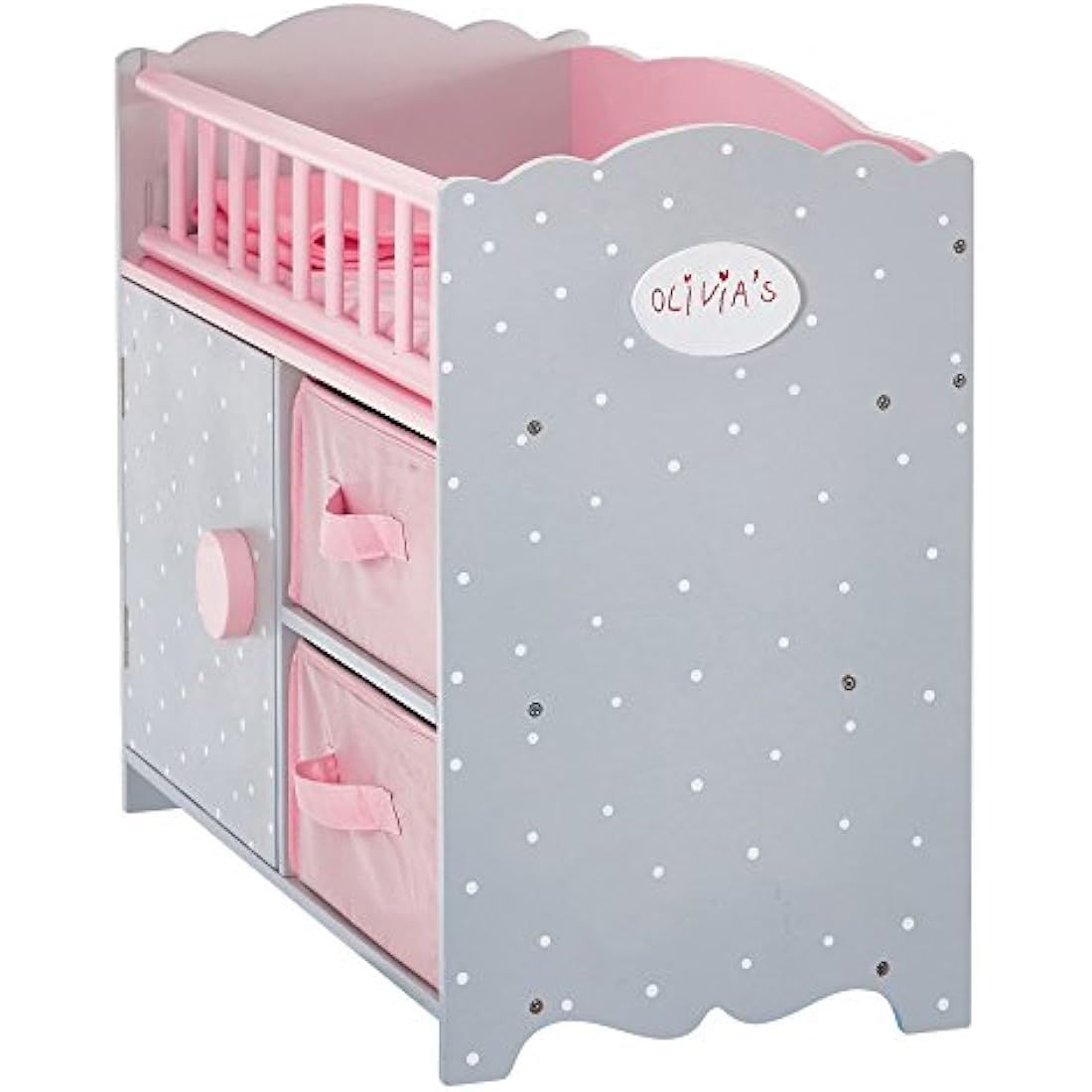 Olivia's Little World Crib, Cabinet & Cubby