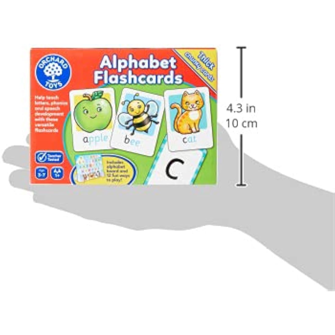 Orchard Toys Alphabet Flashcards, 26 Educational Double-sided Flashcards, Teach the Letters of the Alphabet, Perfect for Kids Age 3-7, Educational Toy, Kiwi Lime Green
