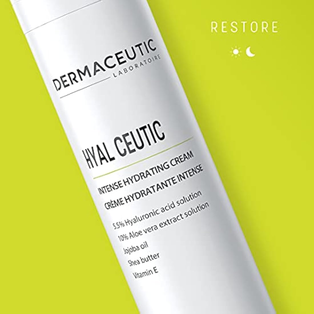 Dermaceutic Hyal Ceutic - Intense 24hr moisturizing cream with Hyaluronic acid, Aloe Vera, Vitamin E and Jojoba oil - 40ml