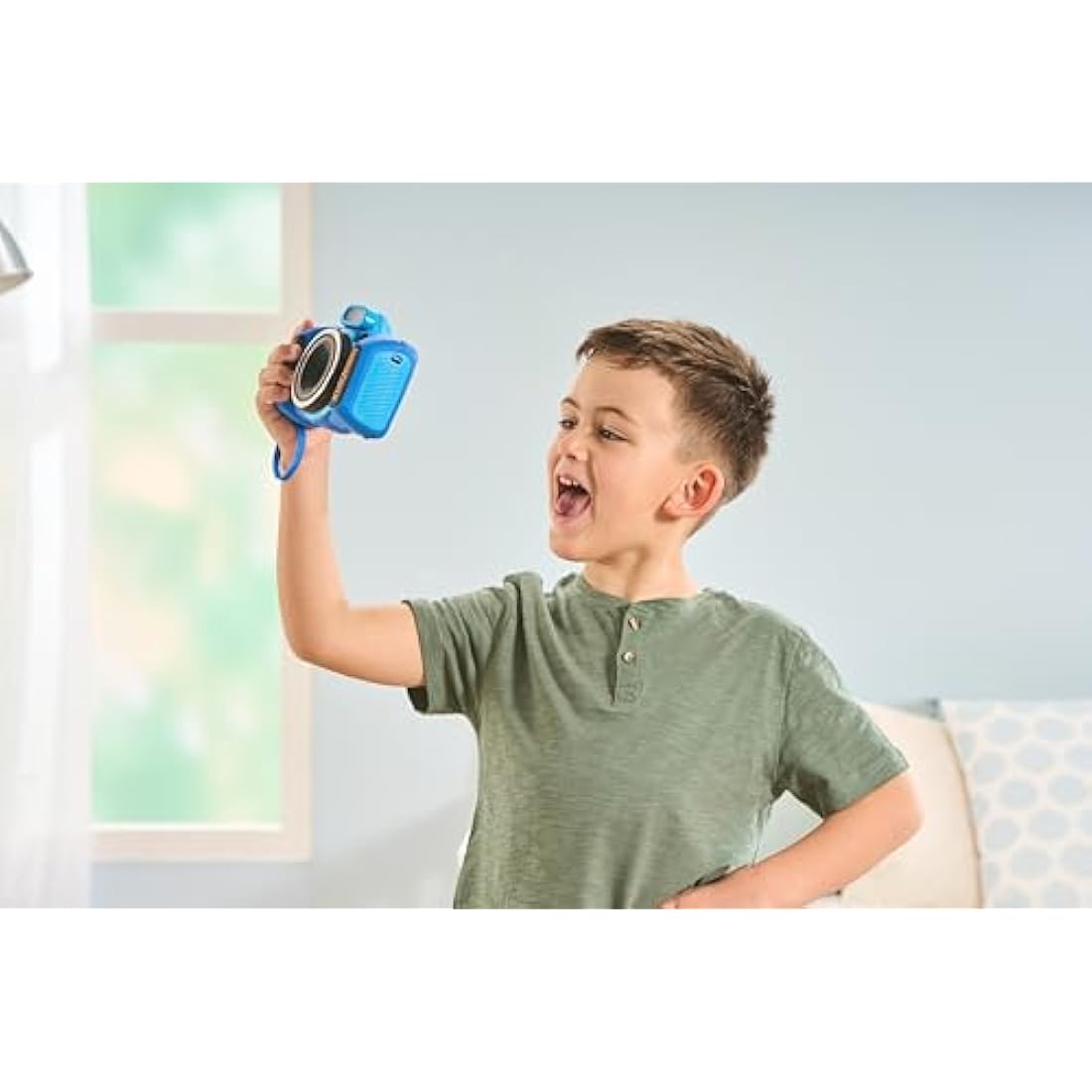 VTech KidiZoom Duo FX, Kids Camera with Colour Screen, 8MP, Photos, Selfies & Videos, AR Filters, 20 games, 75 photo & video effects, filters & frames, for Infants aged 3, 4, 5, 6, 7 + years, Blue