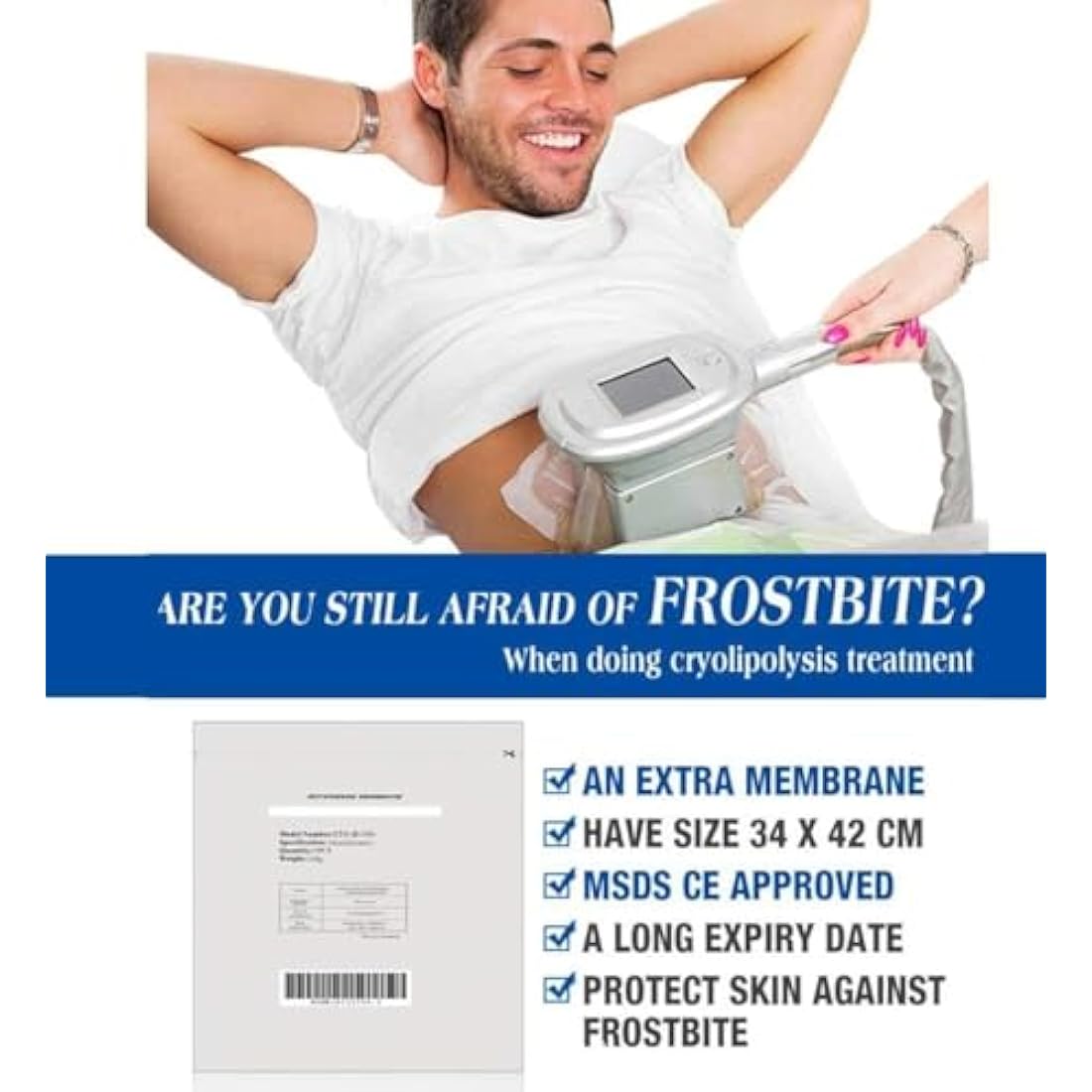 10 X Antifreeze Membranes Anti Freeze Pads for Cryolipolisis Device. NATUREGURU Medical Quality for Professionals & Private Individuals, Normalize CEE. (MEDIUM (27X30cm))