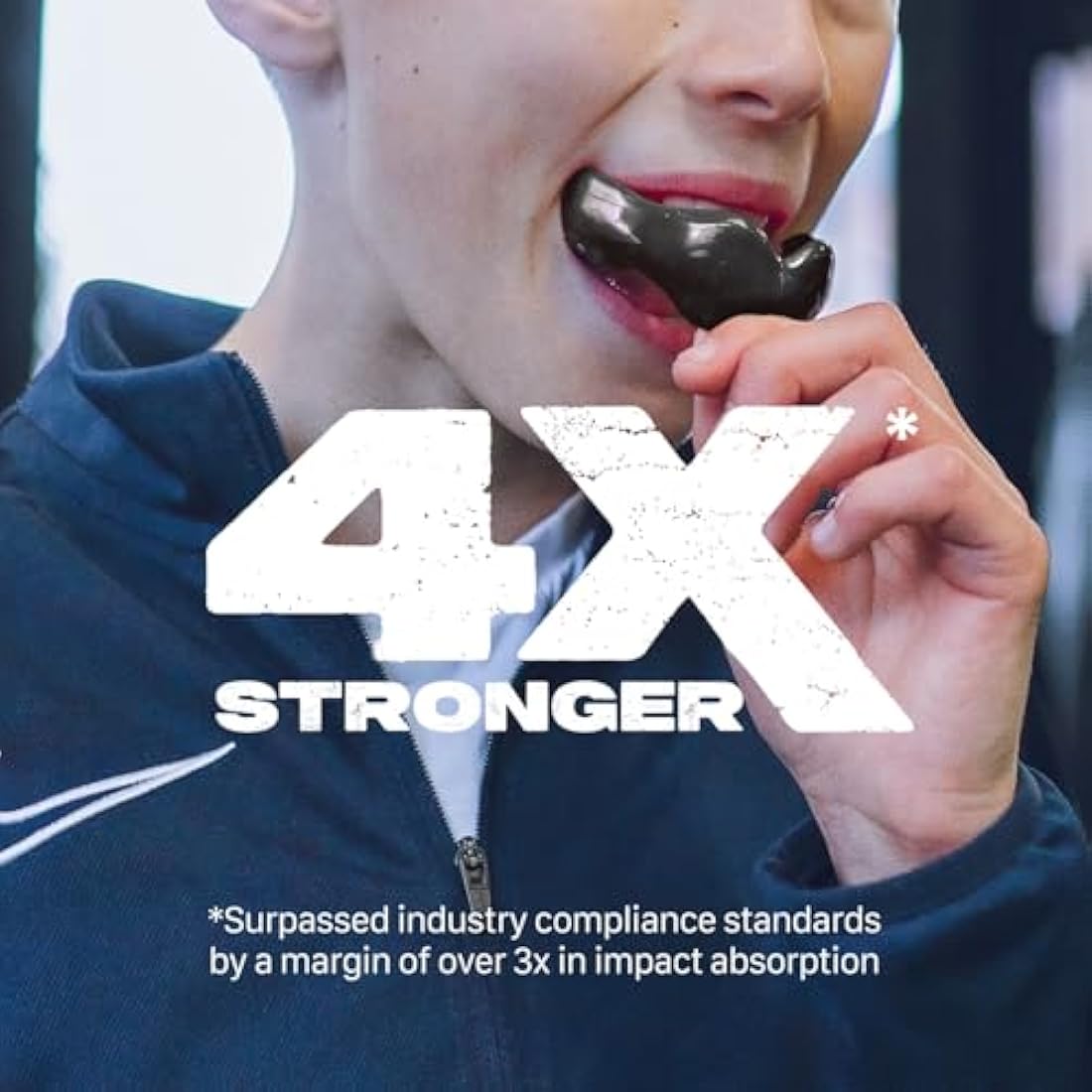 SafeJawz Mouthguard for Braces, One Size Re-mouldable Gum Shield with Case for Boxing, MMA, Rugby, Martial Arts, Judo, Karate, Hockey and All Contact Sports (Black)