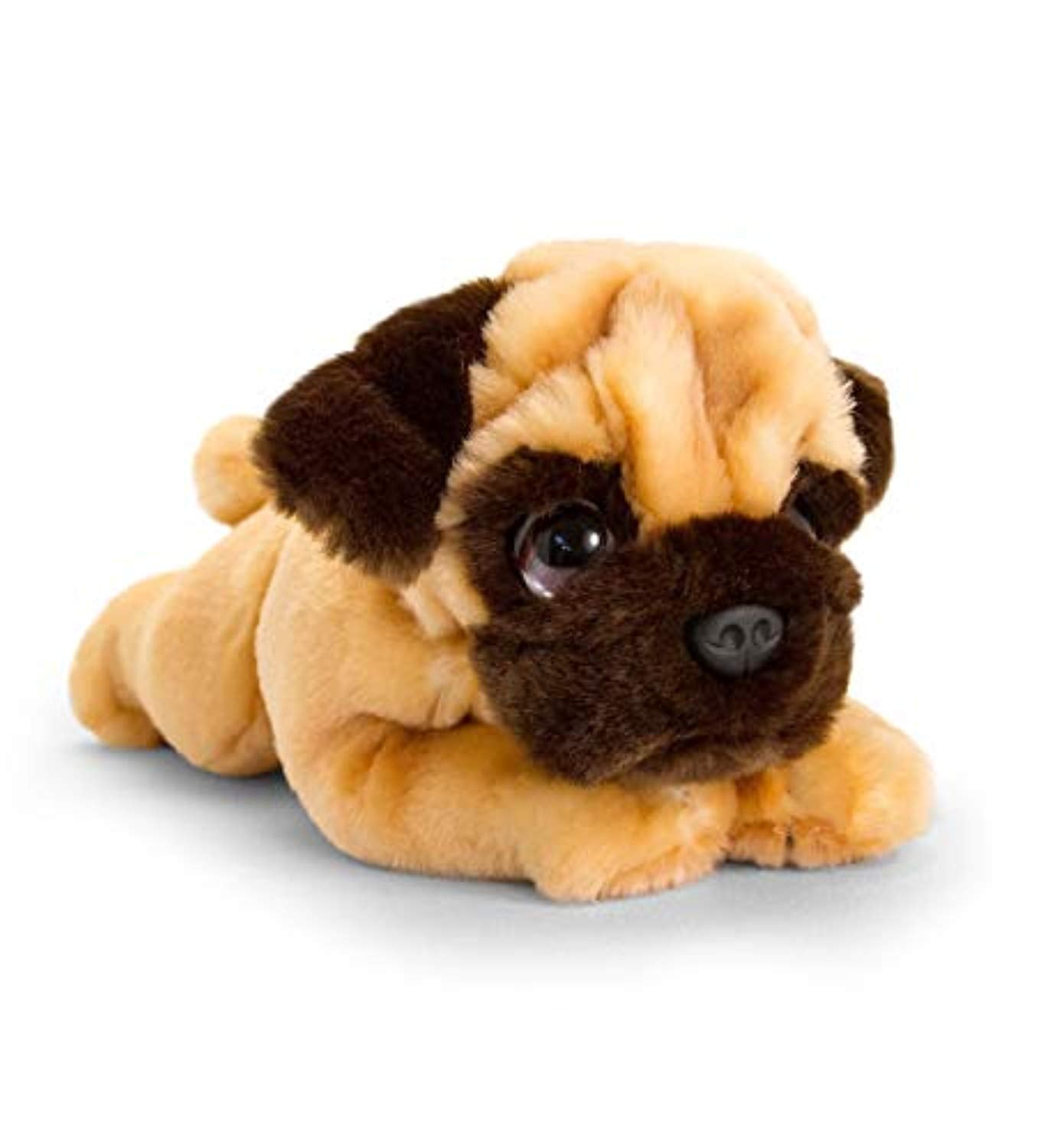 Keel Toys SD2537 Soft Toy Signature Cuddle Puppy Pug, Brown