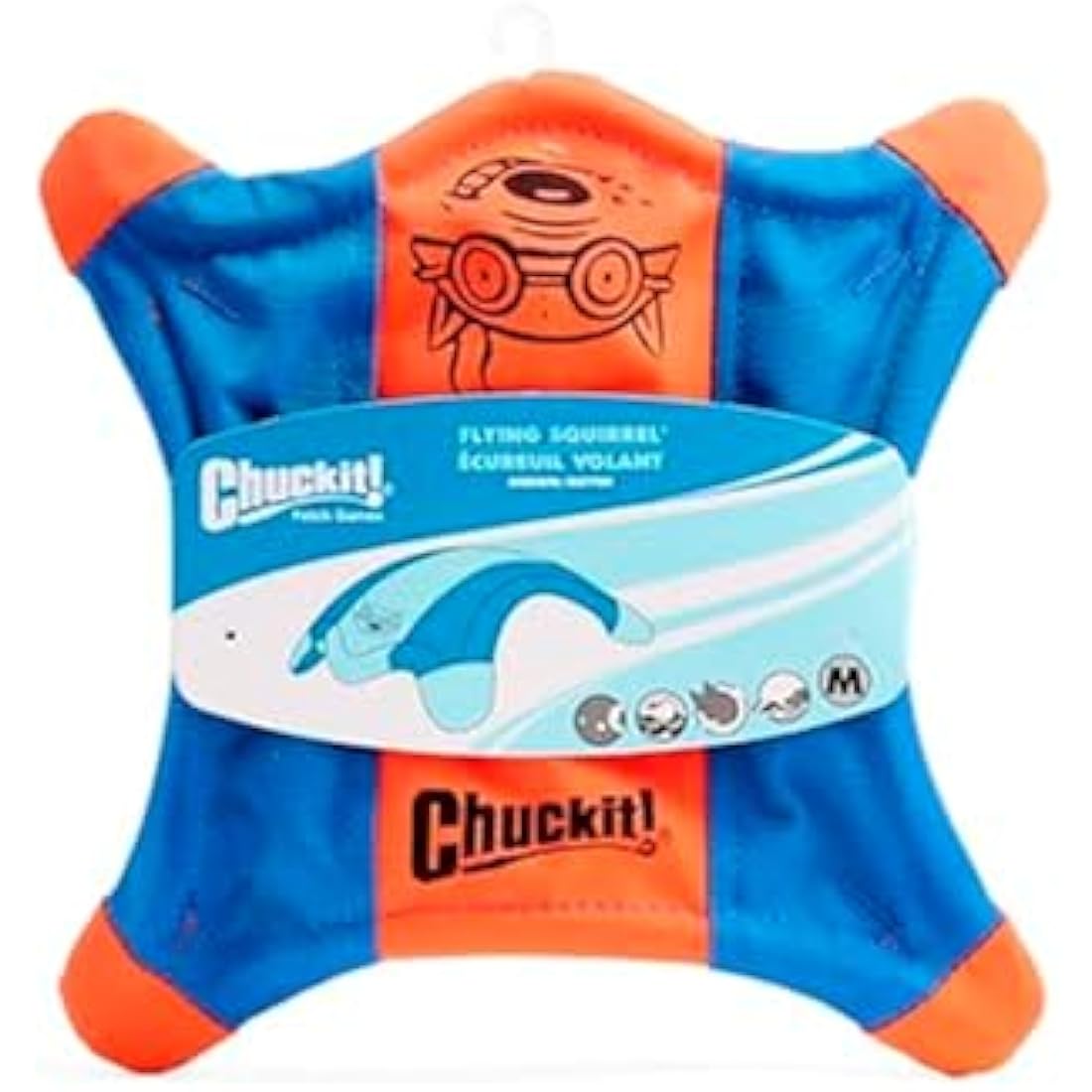 Chuckit! Flying Squirrel Dog Toy Floating Disc Frisbee Lightweight Interactive Tossing Fetch Toy For Dogs, Medium