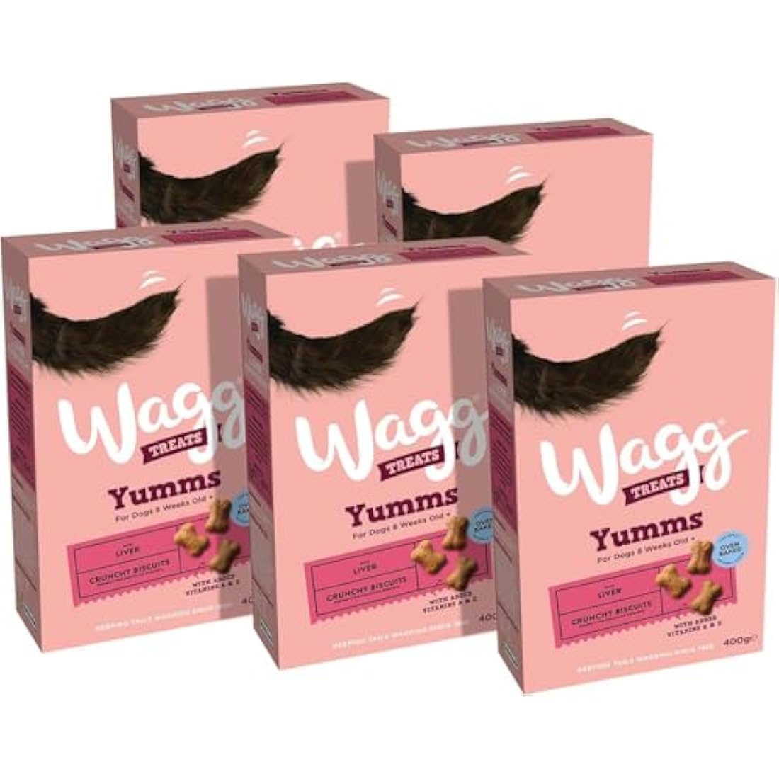 Wagg Yumms Liver Dog Treats 400g (Pack of 5) - Oven Baked