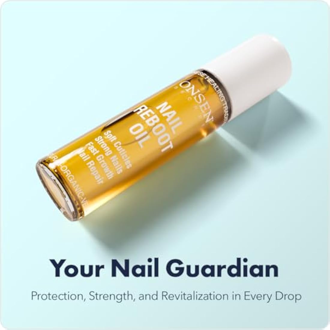 Organic Cuticle Oil for Nails - USA Made - Japanese Treatment for Damaged Nails - Natural Nail Cuticle Repair - Visible Results For Perfect Results - Nail Strengthener and Growth Reboot Oil 10ml