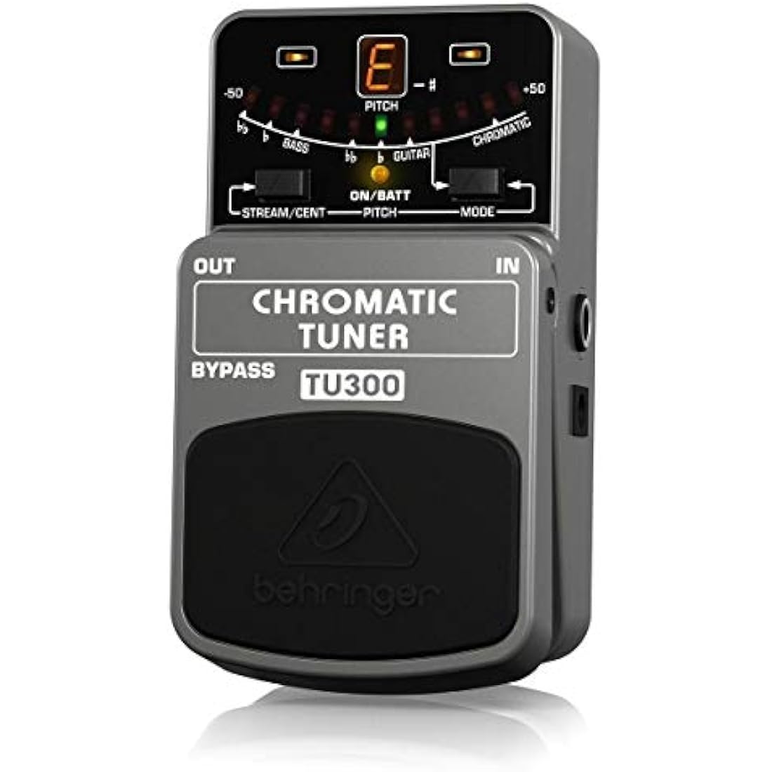 Behringer TU300 Chromatic Tuner Pedal for Guitar and Bass with Bright LED Display and Accurate Tuning