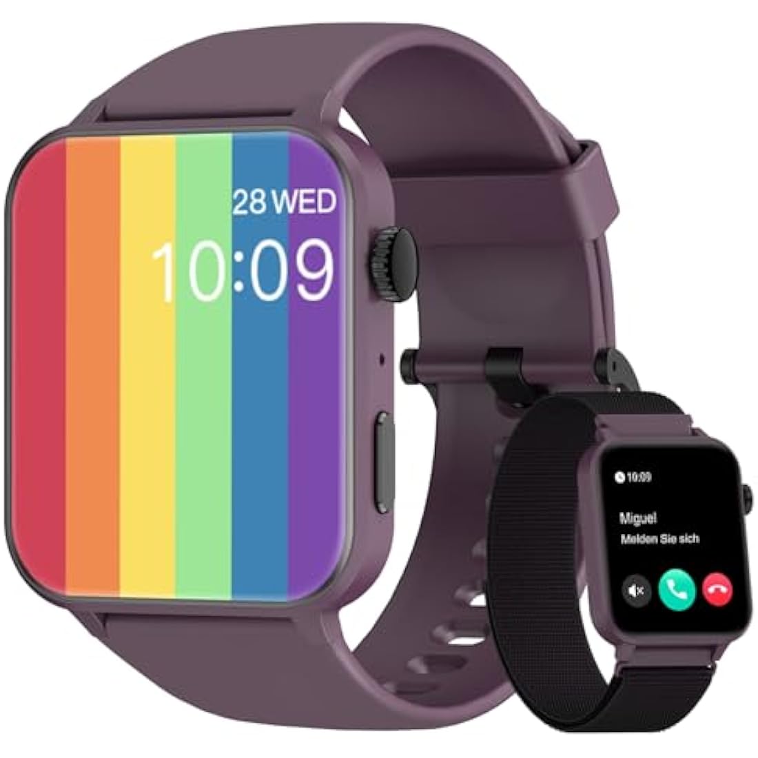 Blackview Smart Watch for Men Women - Answer/Make Calls & AI Voice, 1.85" HD Fitness Watch with Heart Rate SpO2 Sleep Monitor, 100+ Sports Modes Activity Trackers, Step Counter Watch for Android iOS