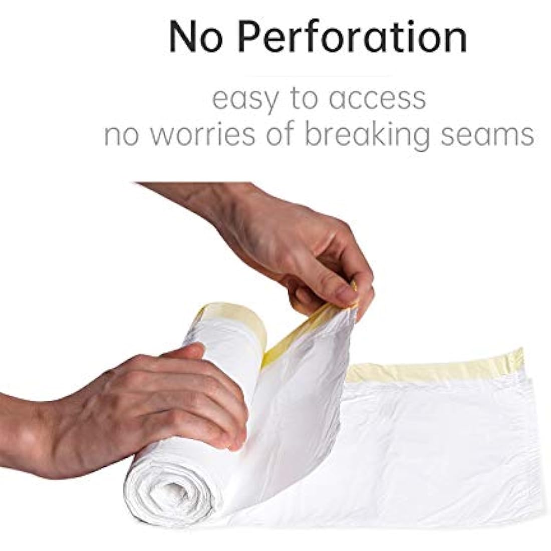 blkk Bin Bags Heavy Duty Bin Liners 50L Swing Bin Liners Strong Pedal Drawstring Bin Bags with Tie Handle Unscented 1 Roll, 20 Counts in All