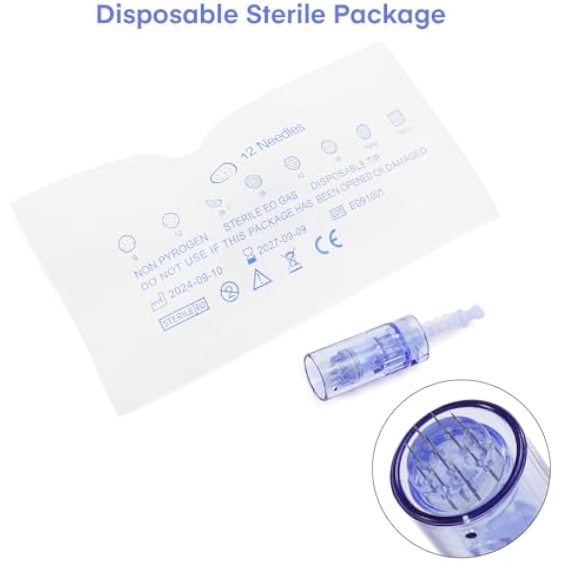 12 pin Micro Microneedling Cartridges, 20pcs Replacement Cartridges for Ultima A6 Derma Pen Auto Microneedling System, Bayonet Type