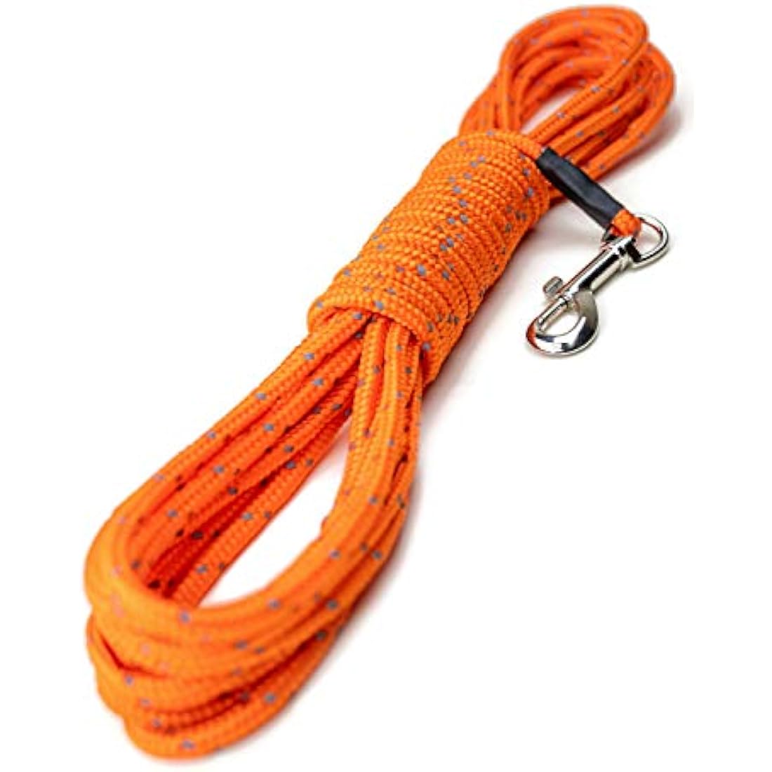 Mighty Paw Check Cord | Light Weight 9m/30ft Dog Training Lead. Durable, Weather Resistant Climbers’ Rope with Reflective Stitching. Perfect for Training, Swimming, Hunting, Camping. (Orange)