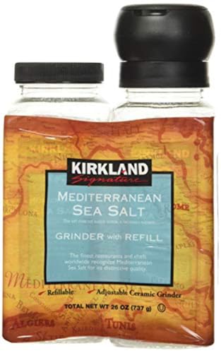 Kirkland Signature Mediterranean Sea Salt Grinder with Refill 737g