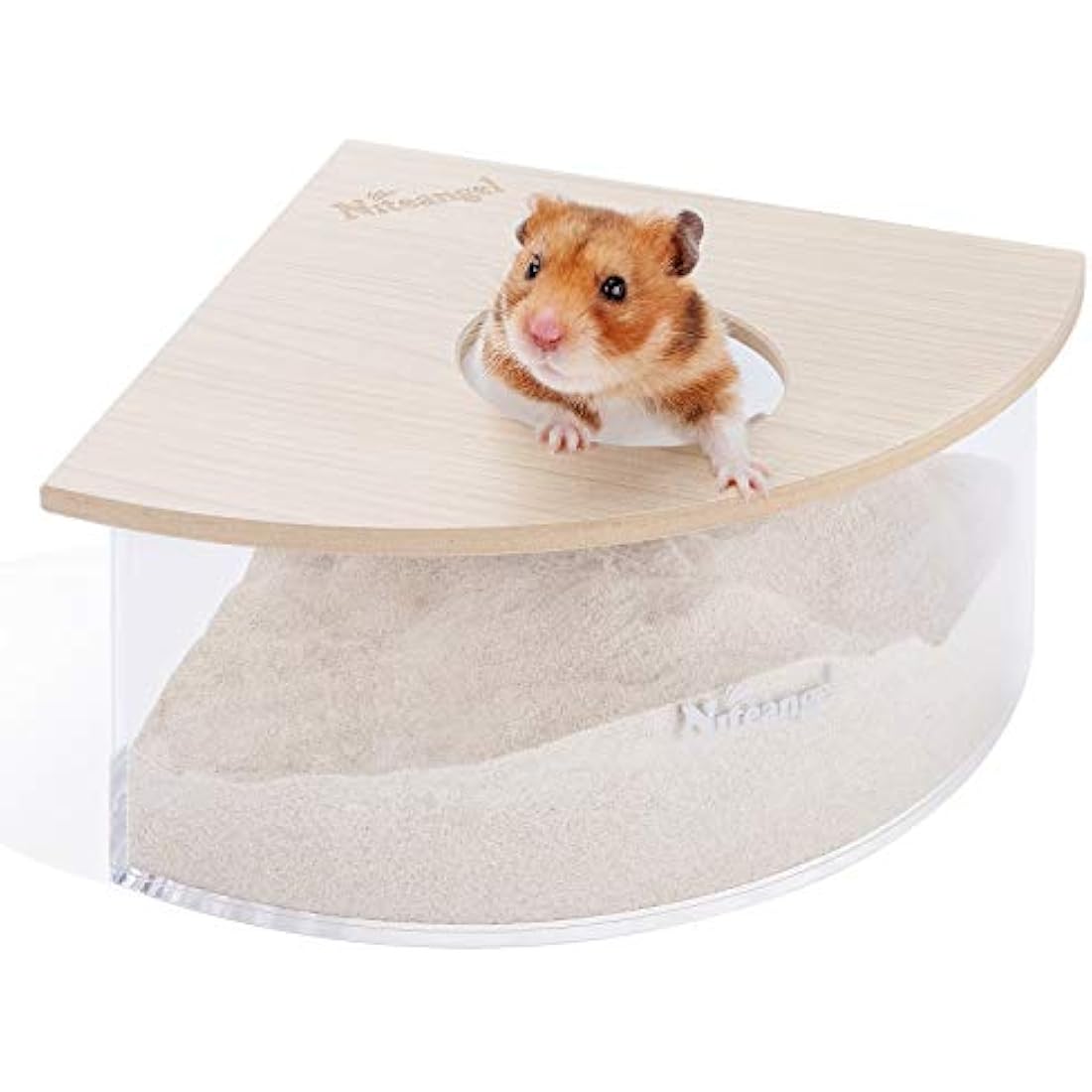 Niteangel Small Animal Sand-Bath Box - Acrylic Critter's Sand Bath Shower Room & Digging Sand Container for Hamsters Mice Lemming Gerbils or Other Small Pets