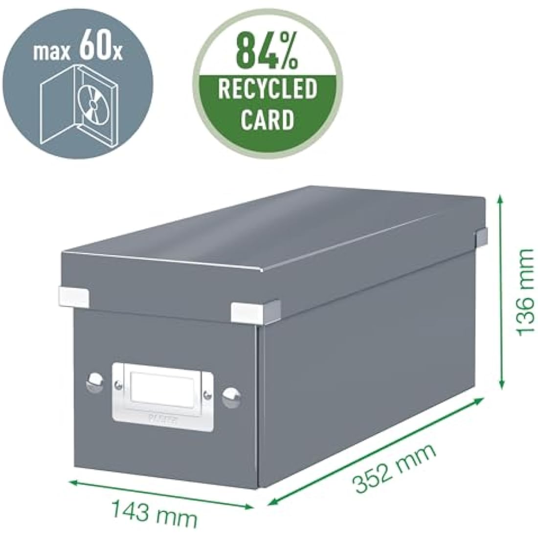 Leitz Storage Box, Ice blue, Click and Store Range, 60410051