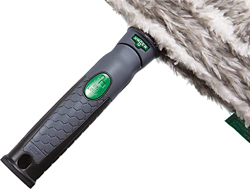 UNGER ErgoTec Ninja Washer 45cm - Squeegee Blade, Microfibre Cover & Rubber Grip Handle - Window Cleaning Equipment