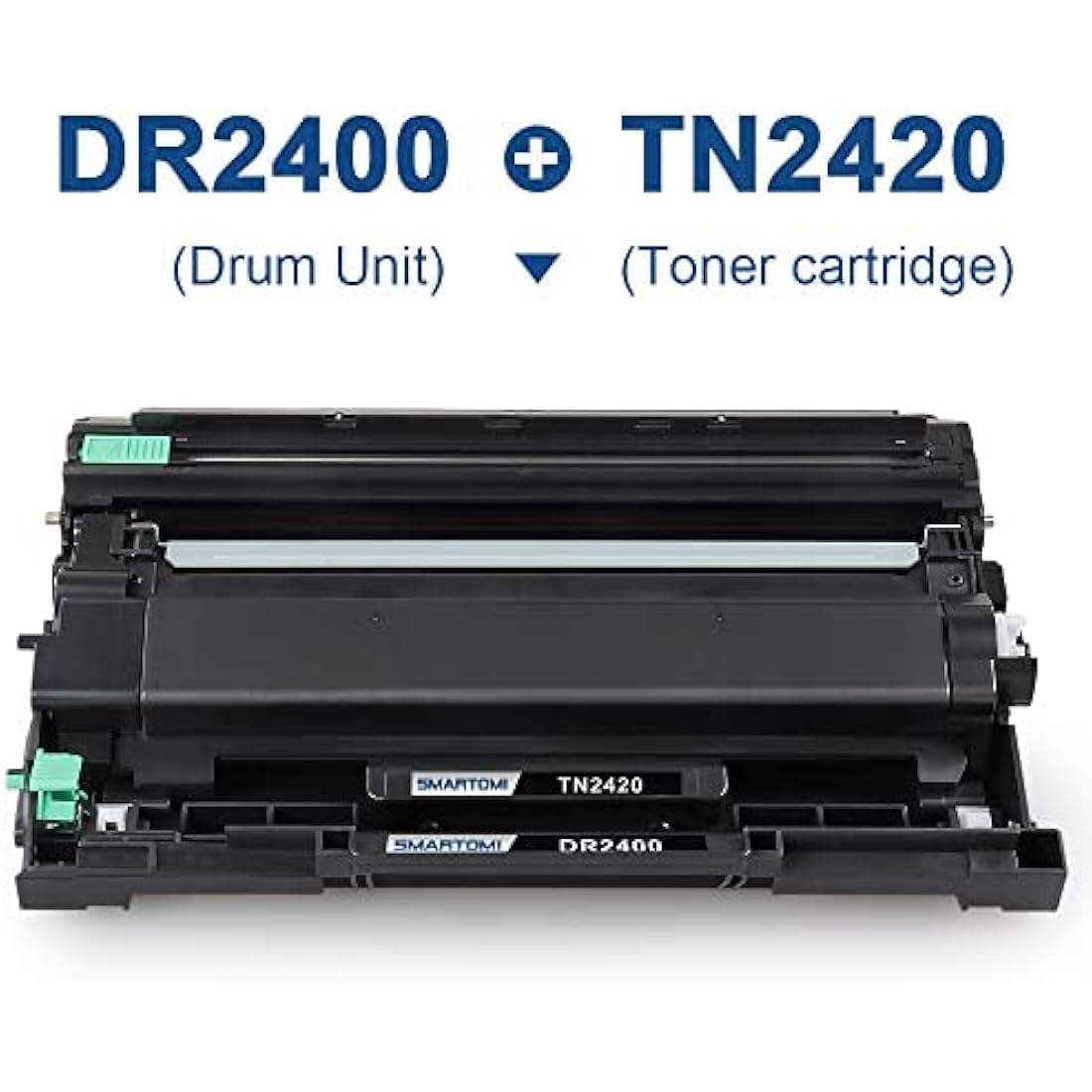 SMARTOMI Replacement DR2400 DR-2400 Drum Unit and TN2420 Black Toner Cartridge for Brother MFC L2710dw MFC-L2710dw HL-L2370dn L2370DN DCP L2710DW L2310D HL-L2310D L2350DW L2370DW(2K+1D)