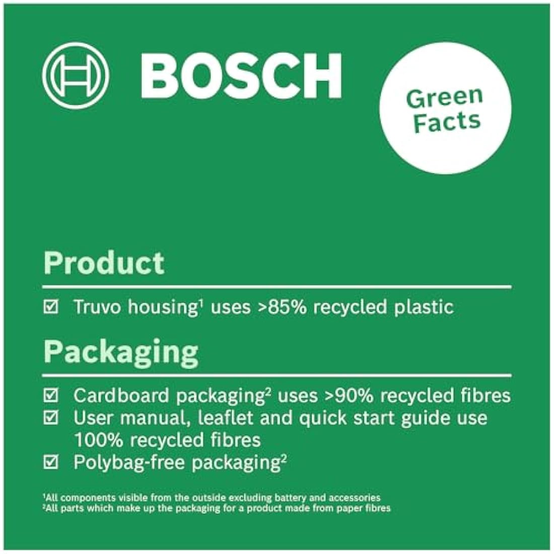 Bosch detector Truvo 2nd gen. (easy one-button handling, simple detection of live cables & metal wall scanner up to 70mm, in E-Commerce cardboard box)
