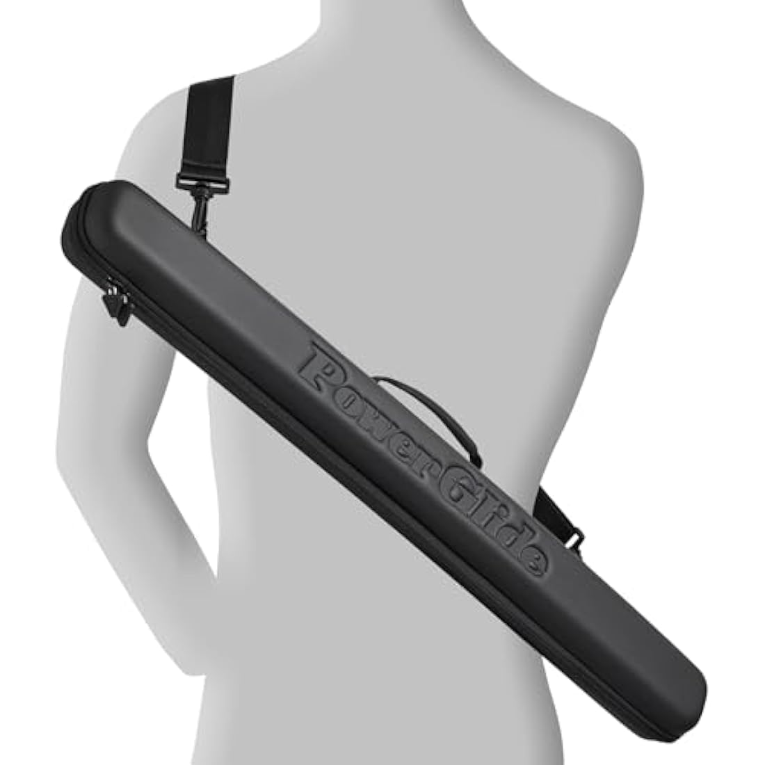 POWERGLIDE Snooker Pool or Billiard Cue Case | Svartur | Modern Design Soft Touch EVA | Handle & Shoulder Strap | Protective Foam Interior | Accessory Pockets | to Fit 2-Piece