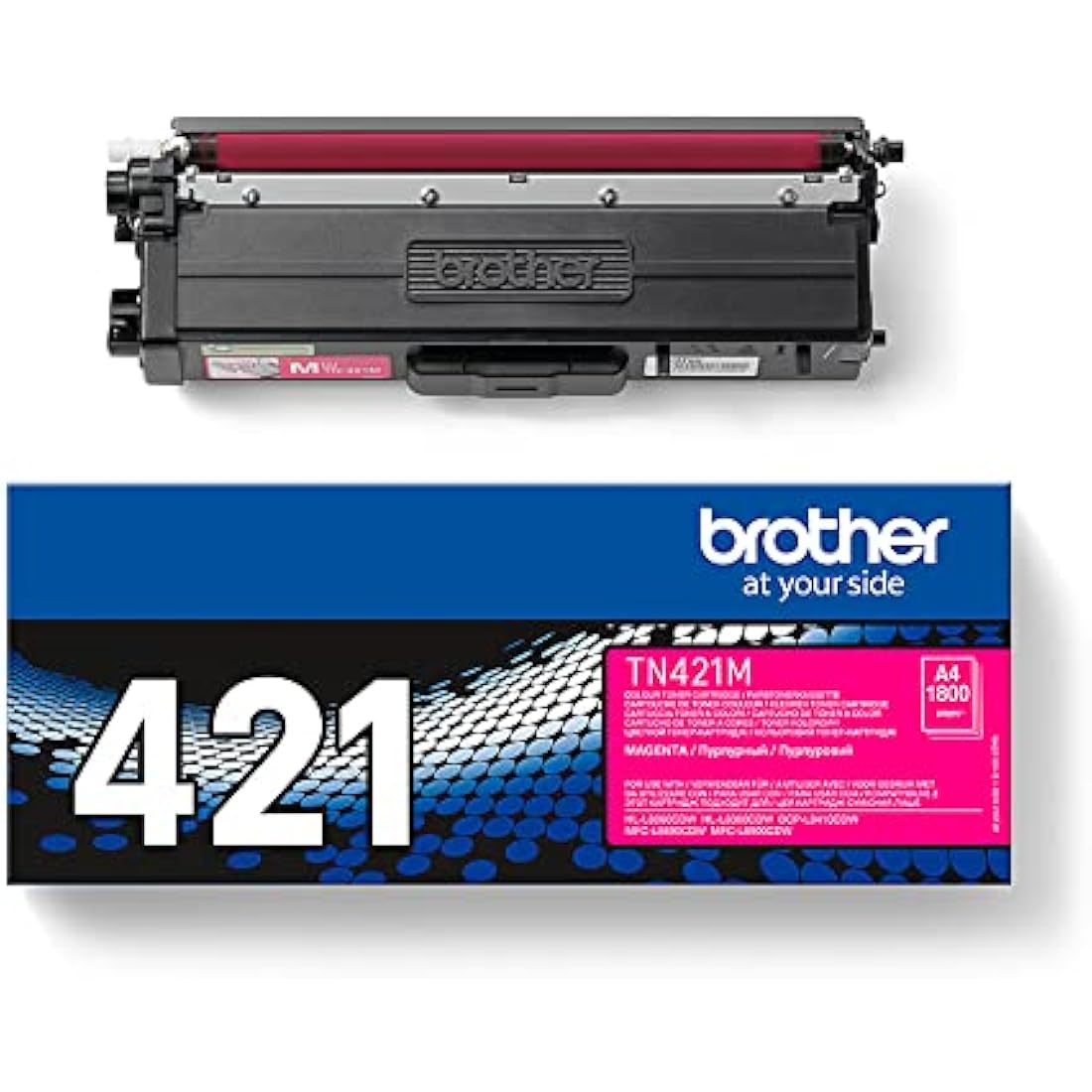 Brother TN-421M Toner Cartridge, Magenta, Single Pack, Standard Yield, Includes 1 x Toner Cartridge, Brother Genuine Supplies