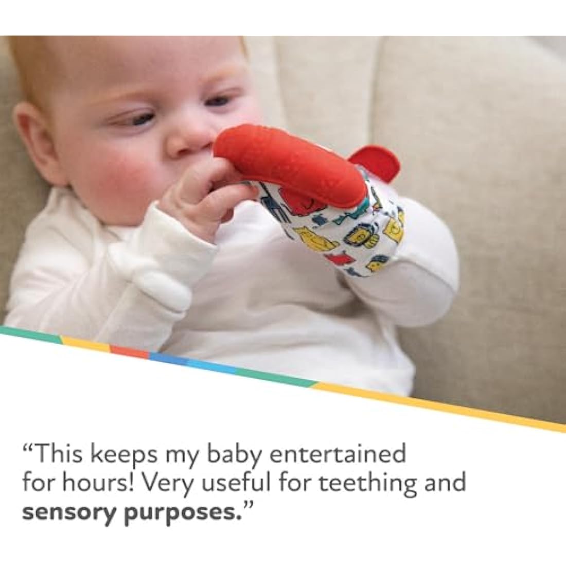 Nuby Teething Mitt, Red