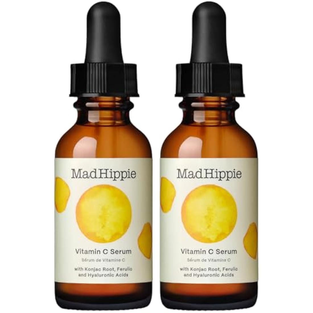 Mad Hippie Vitamin C Serum 2-Pack – Brightening Serum with Hyaluronic Acid, Ferulic Acid, Vitamin E, 1.02 Oz Ea